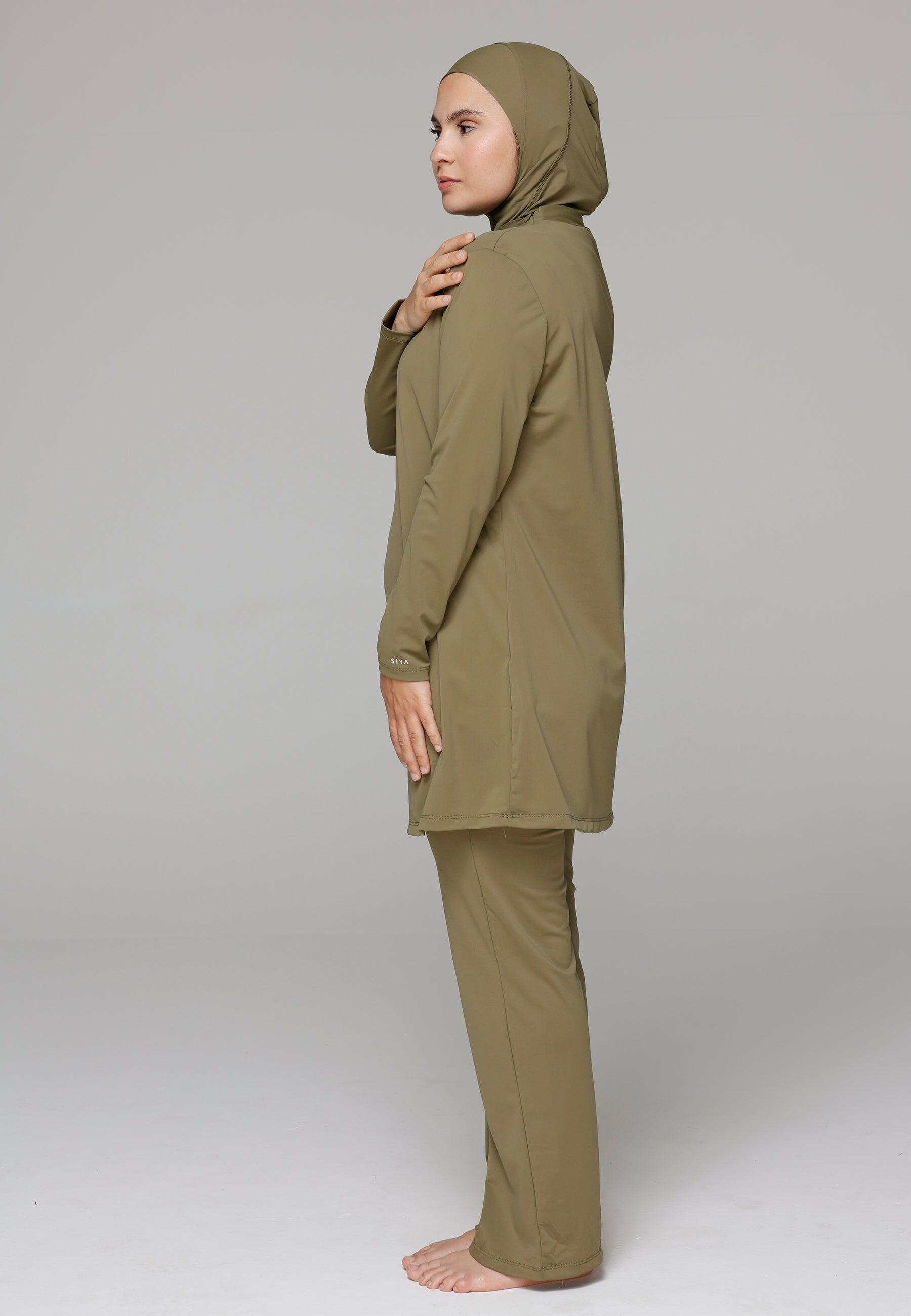 Dames Zwemkleding Ruimvallend Bedekt Zwempak met Broek 2/6