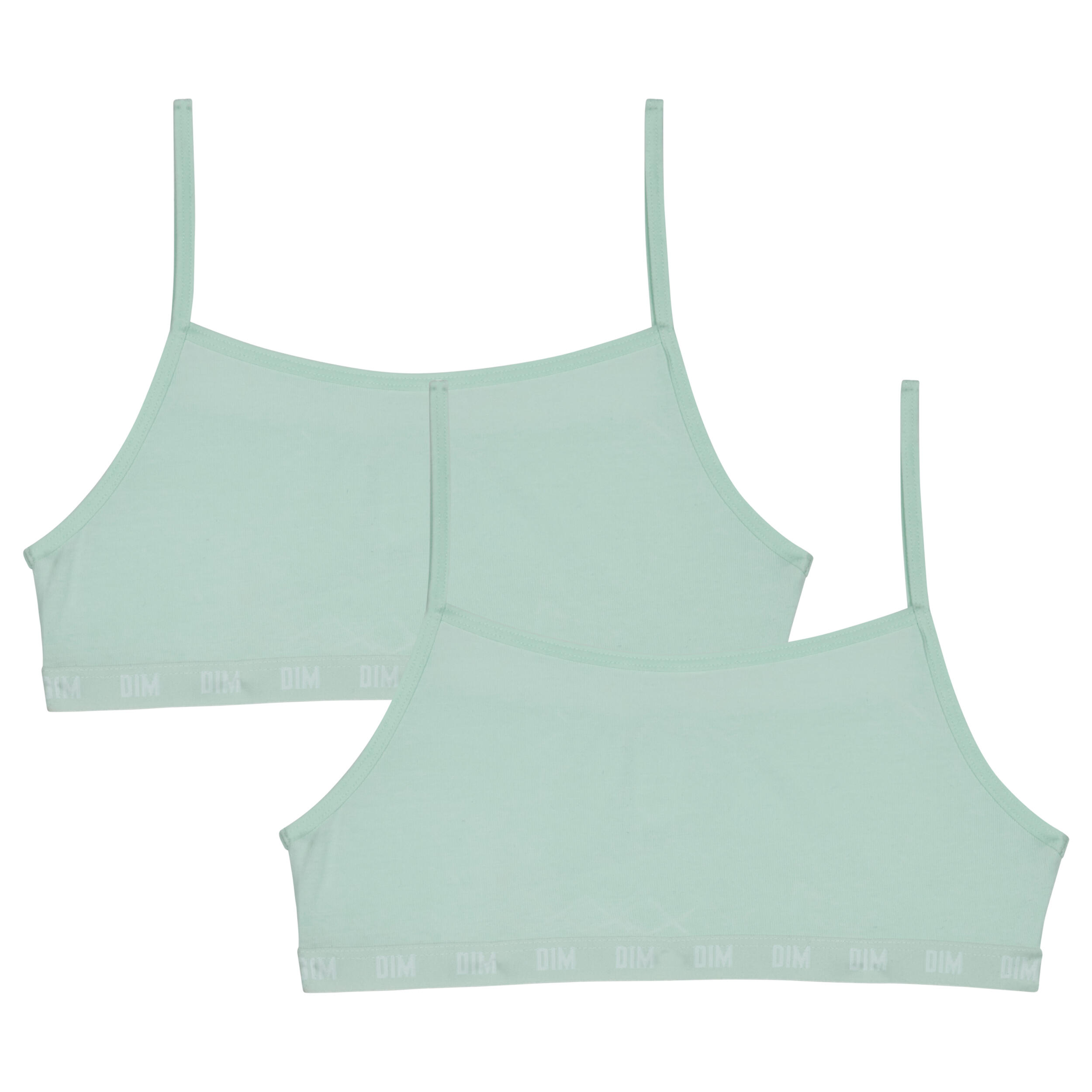 Dim Skin Care, Lot de 2 brassières fille en coton bio 2/3