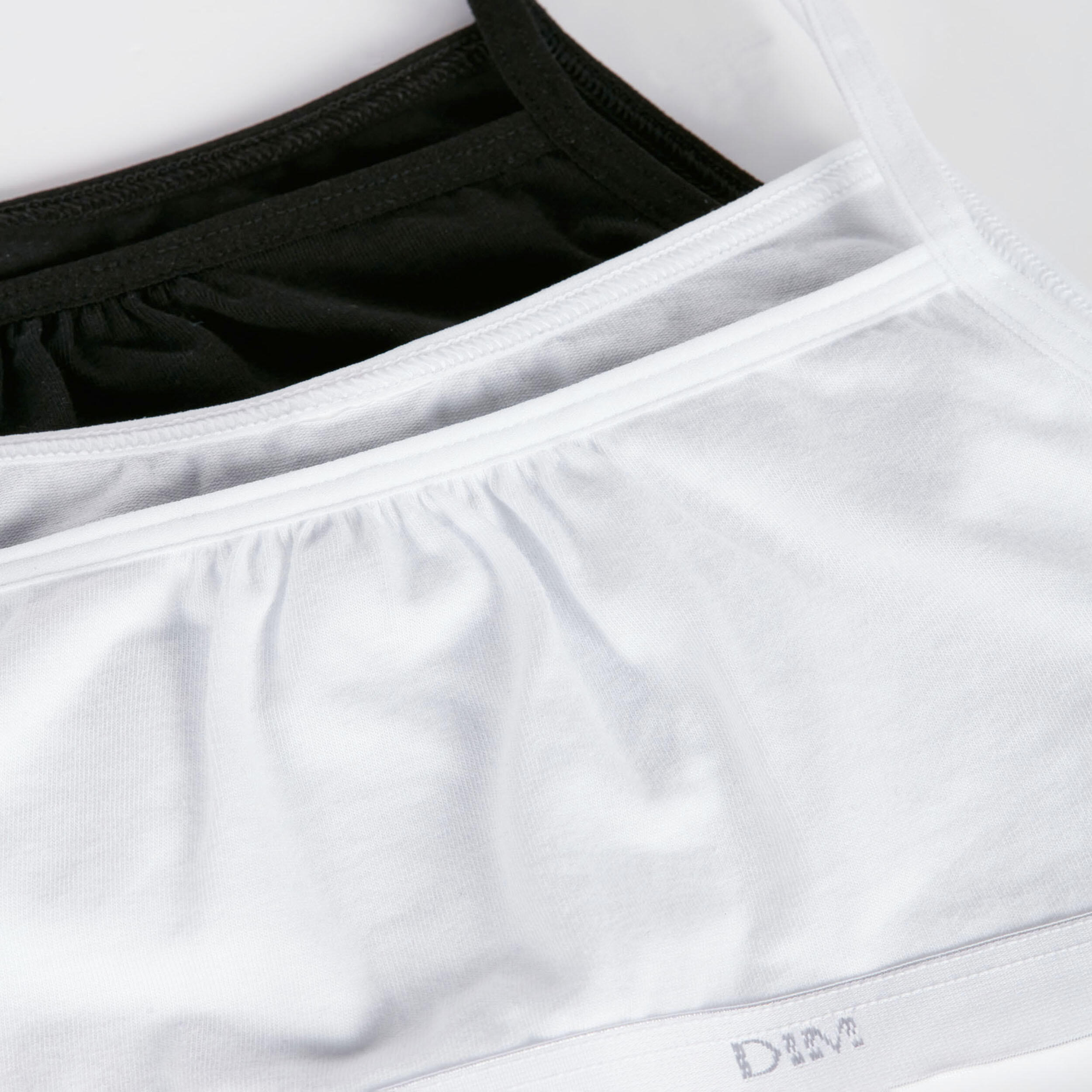 Dim Les Pockets Ecodim, Lot de 2 brassières filles coton stretch 3/3