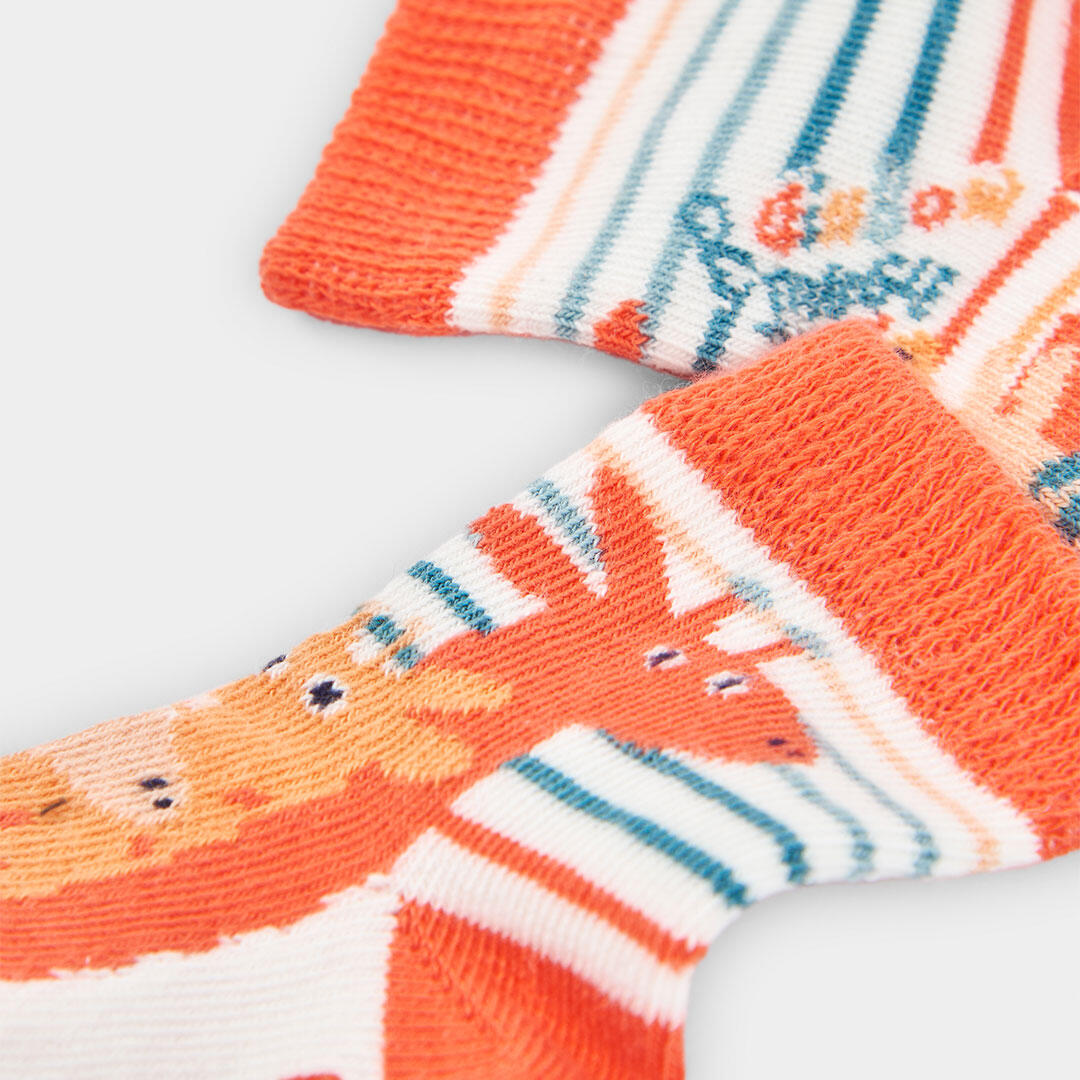 Calcetines de verano de gimnasia bebé niña boboli naranja 3/3