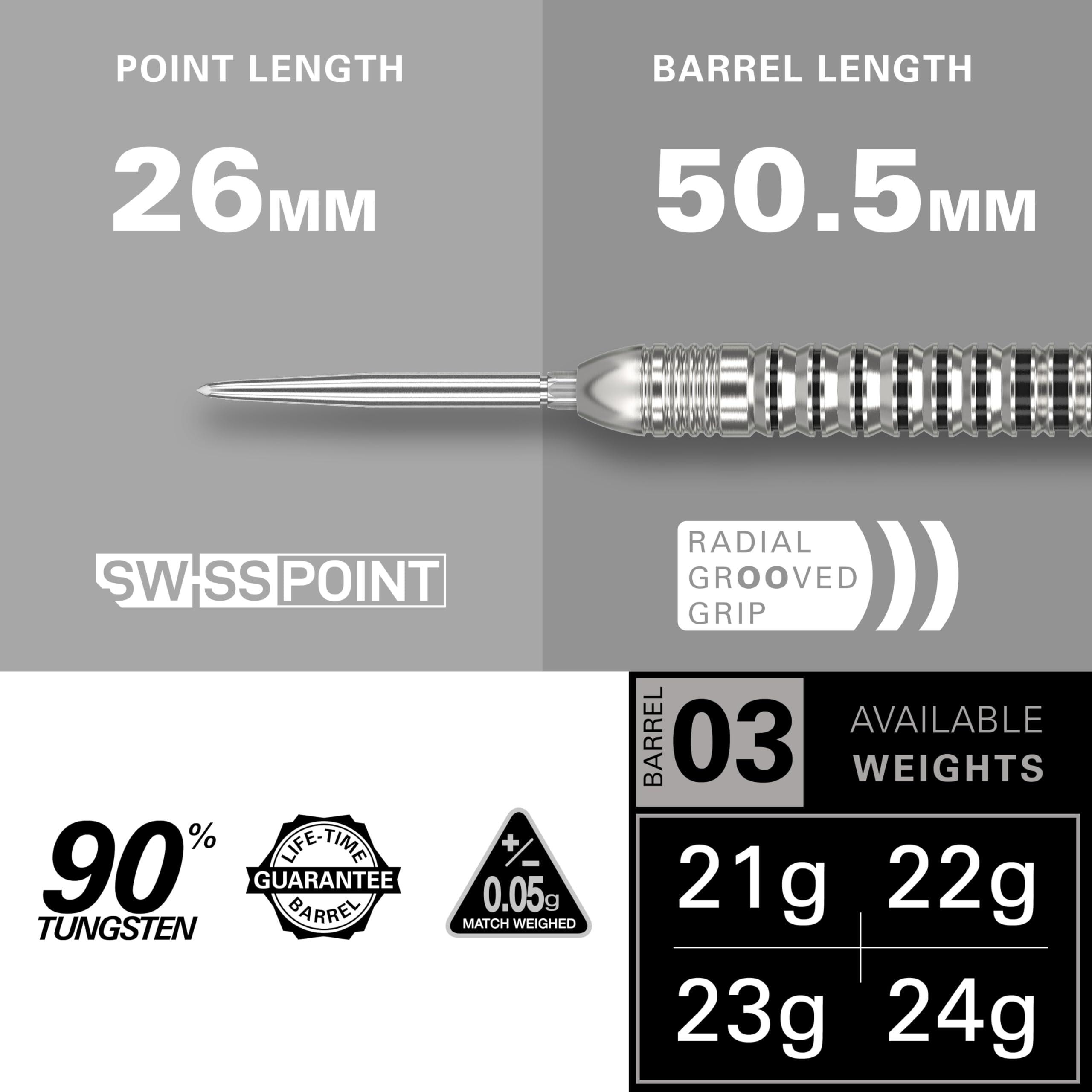 EXO Edition 90% Tungsten Steel Tip Darts Set met Swiss Point 2/7