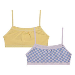 Dim Les Pockets, Lot de 2 Brassières Fille Coton Stretch