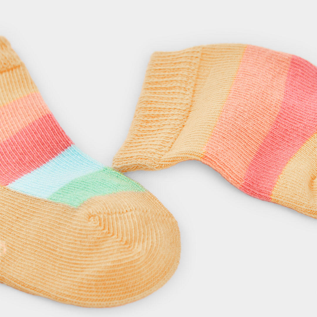 Calcetines de verano de gimnasia bebé niña boboli amarillo 3/3