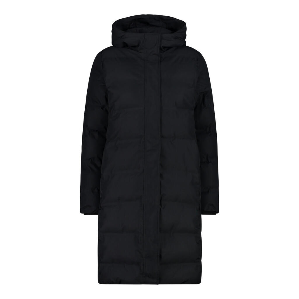 Long hooded puffer coat for women CMP