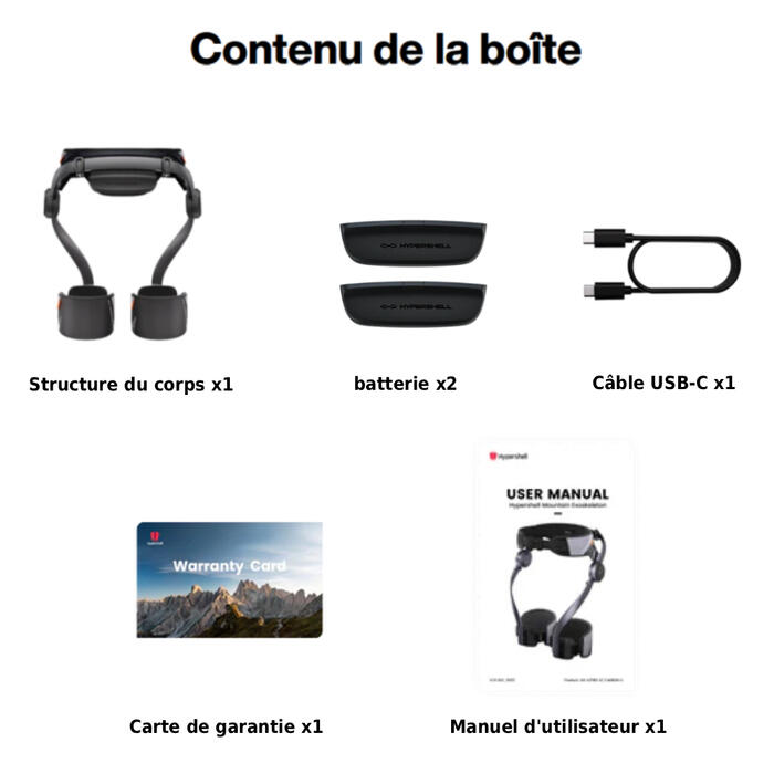 Hypershell X CARBON Exosquelette Connecté IA, Fibre de Carbone, 2 batteries 7/9