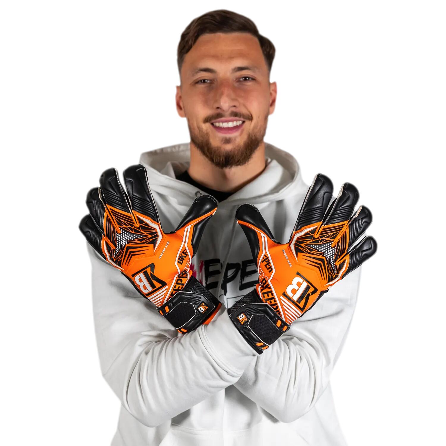Luvas de goleiro Anzar nº 25 laranja para adultos 2/8