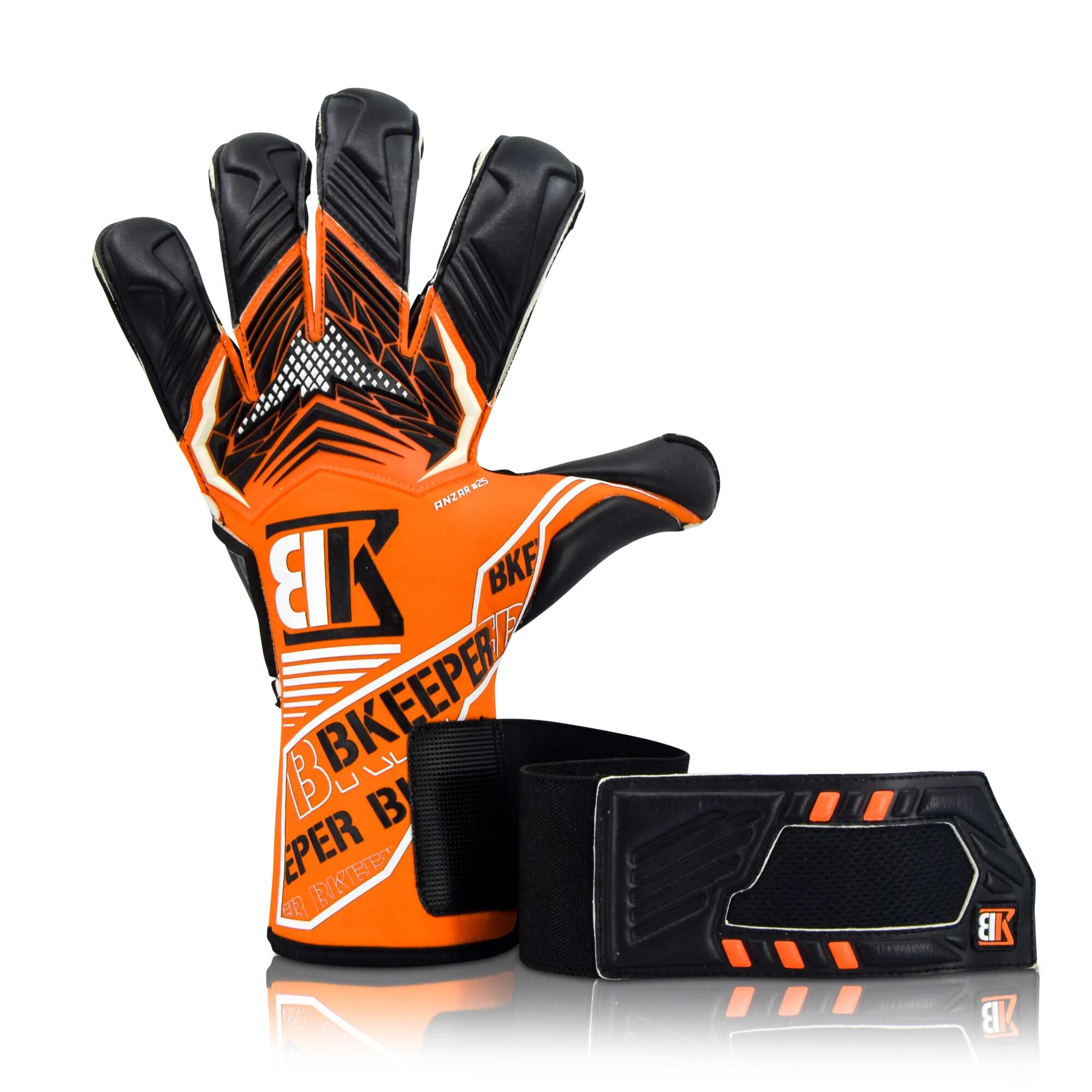 Luvas de goleiro Anzar nº 25 laranja para adultos 7/8
