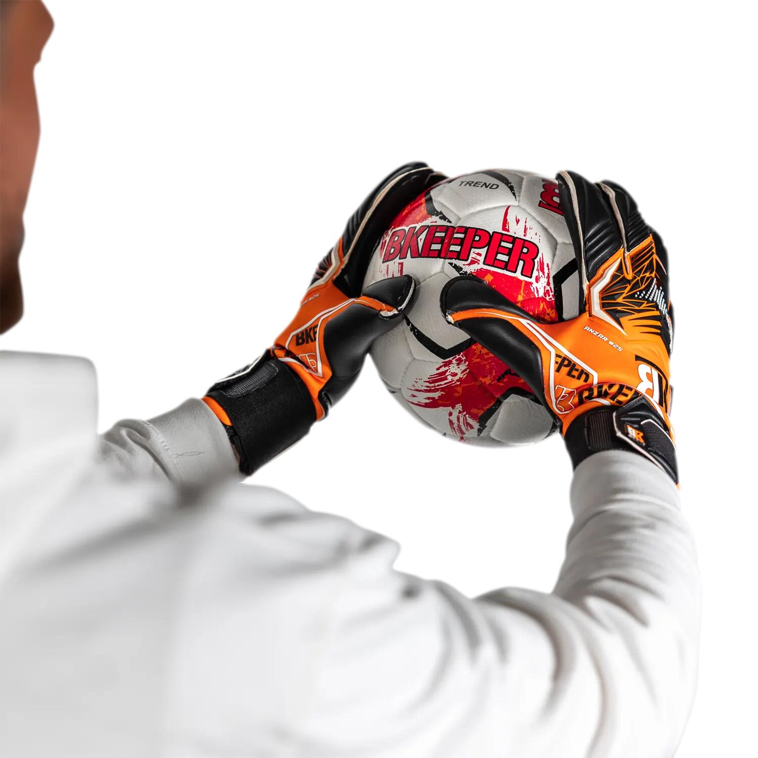 Luvas de goleiro Anzar nº 25 laranja para adultos 4/8
