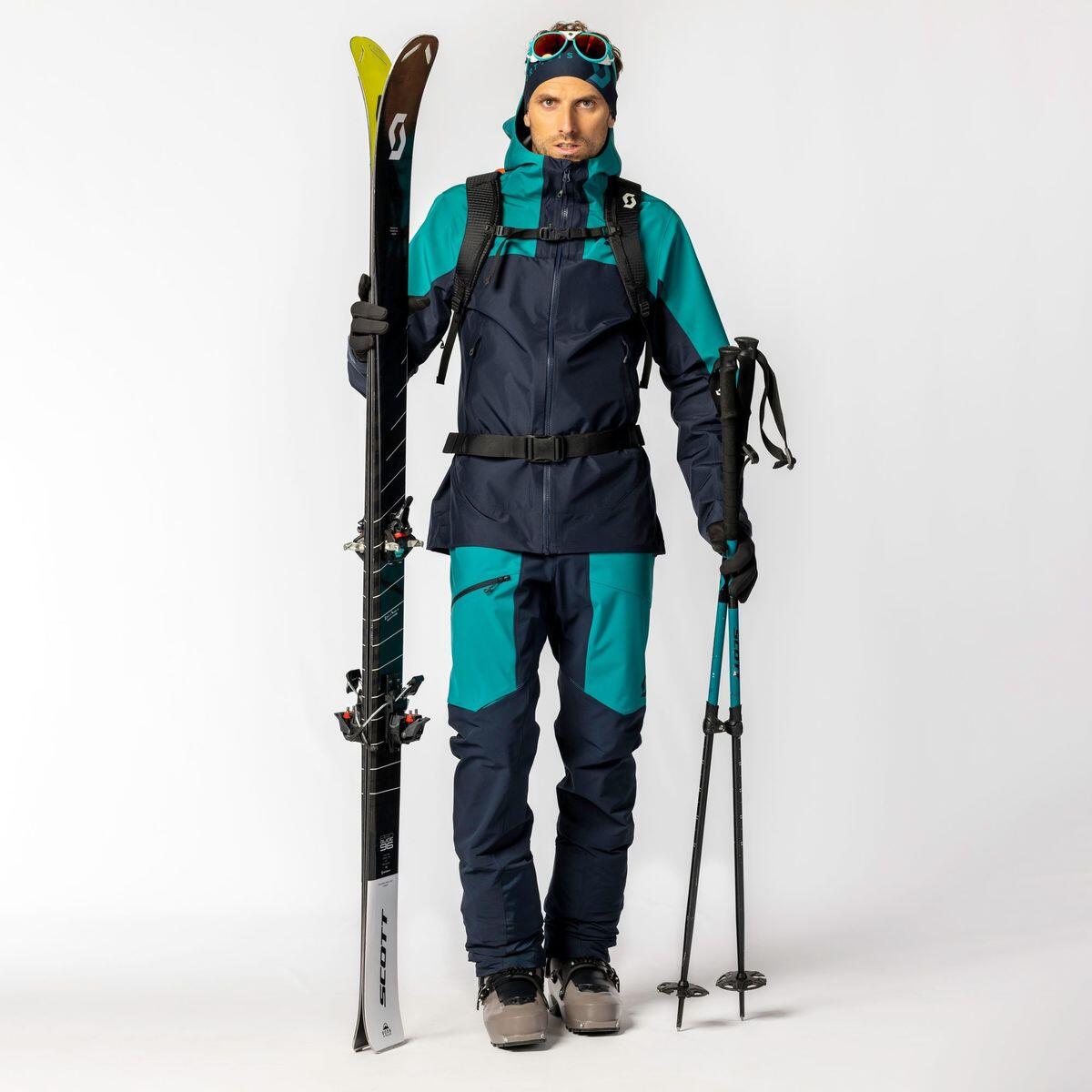 Scott Explorair Softshell Pro Skibroek Heren - Blauw/Groen 4/6