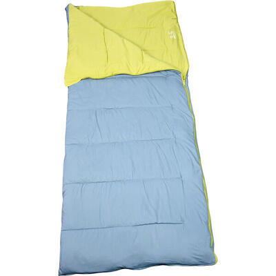 Polydaun beach house reversibel slaapzak - lime/blue - 80x210 cm