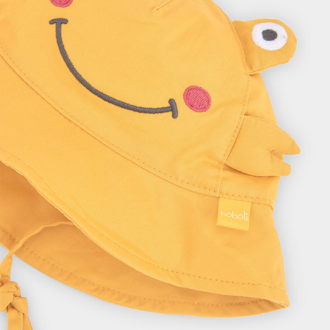 Gorros de verano de senderismo bebé niño boboli amarillo 3/3
