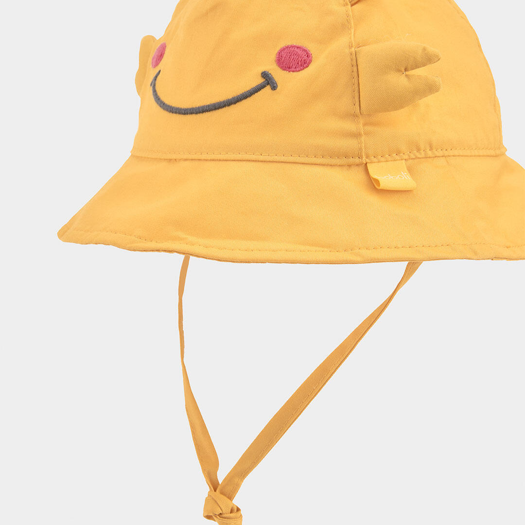 Gorros de verano de senderismo bebé niño boboli amarillo 2/3