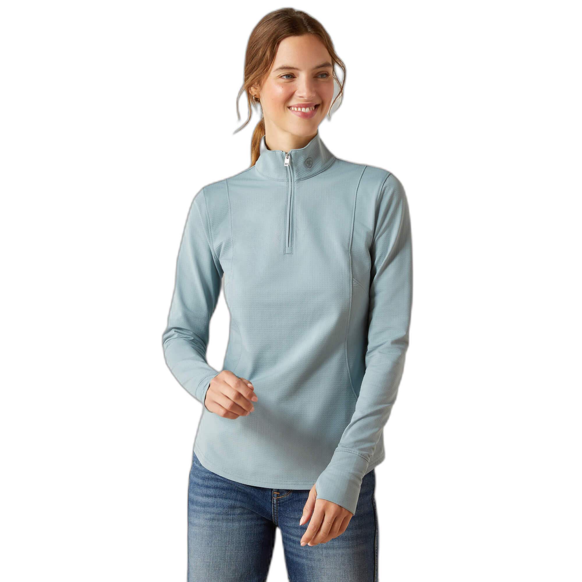 Maillot équitation 1/4 zip femme Ariat Gridwork 2.0 2/5