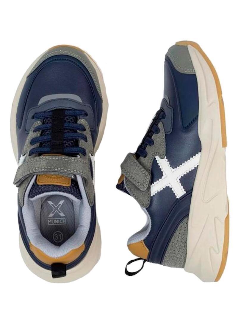 Chaussures Munich Mini track bleu marine 4/5