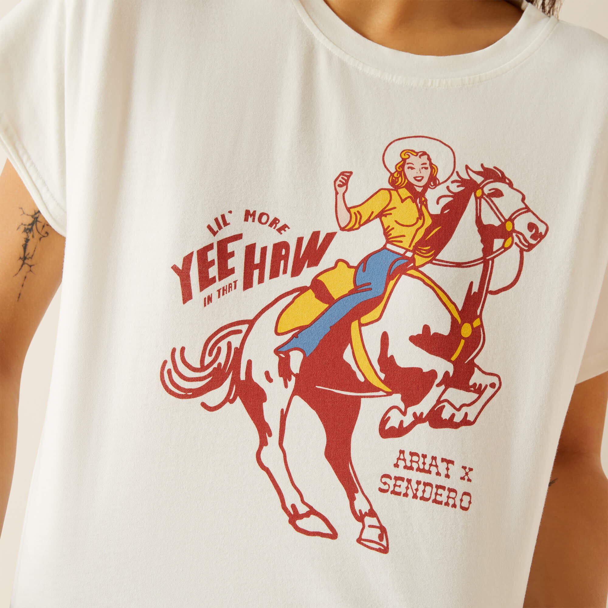 T-shirt Ariat Stile Cowboy Teschio Toro | Maglietta Western Unisex Cotone