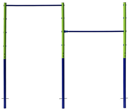 Best Sporting 61395 Doppel-Turnreck Klara Spielplatz blau/grün/blau