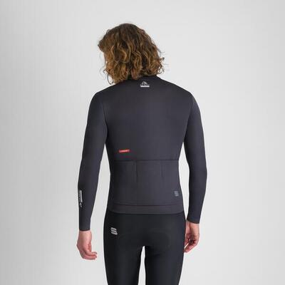Sportful fiandre shift jacket heren, polartec aircore, zwart, lange mouw.