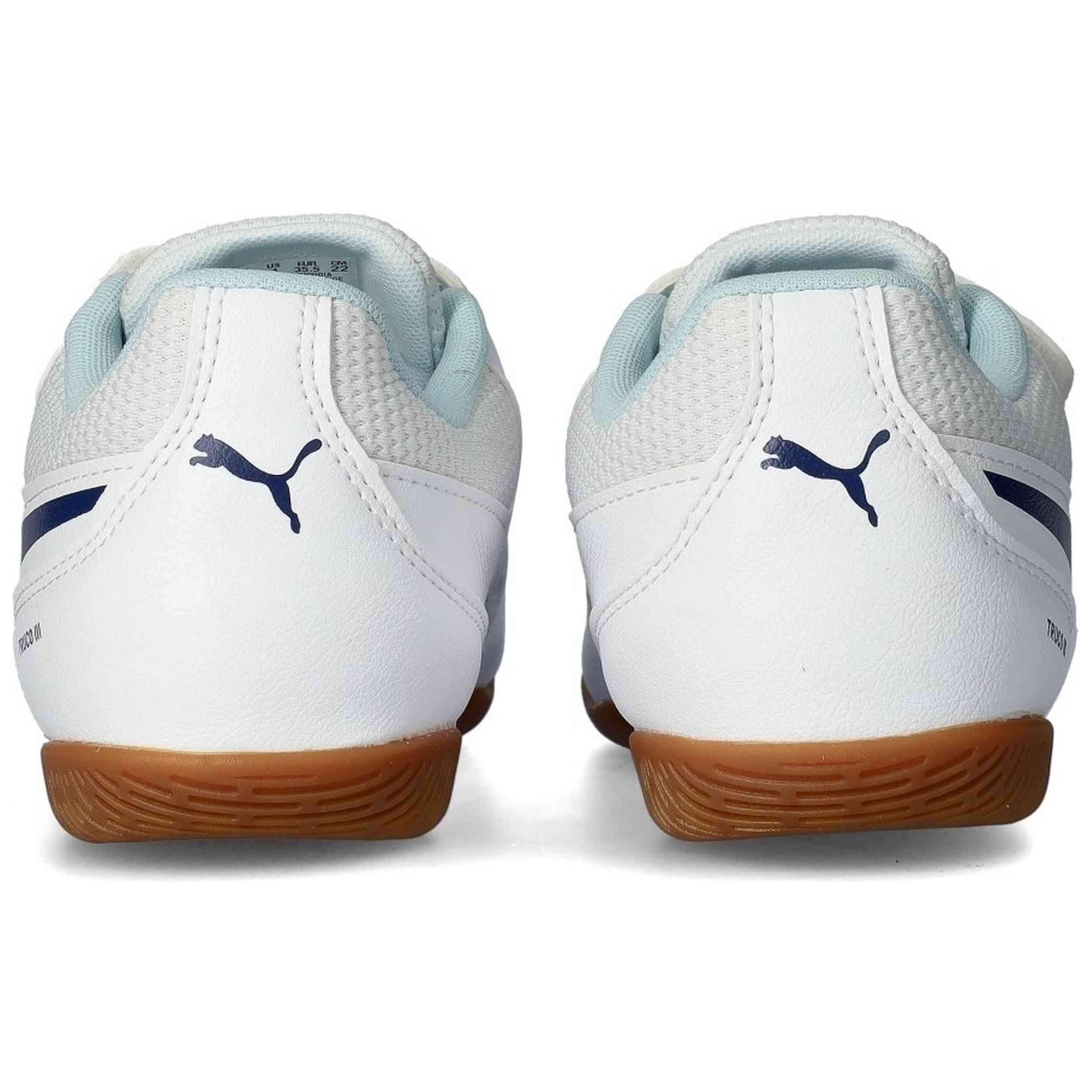 PUMA TRUCO III V Jr Branco-aqua 108575 01. Sapatilhas de futebol de salão júnior 5/5