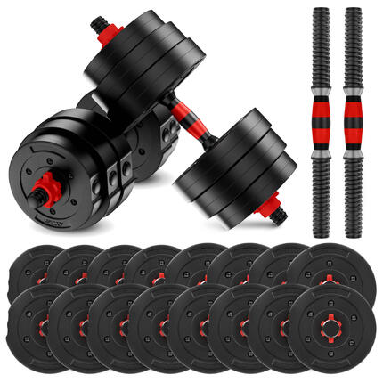 Hantle bitumiczne regulowane do ćwiczeń siłowych 4FIZJO 2 × 20 kg