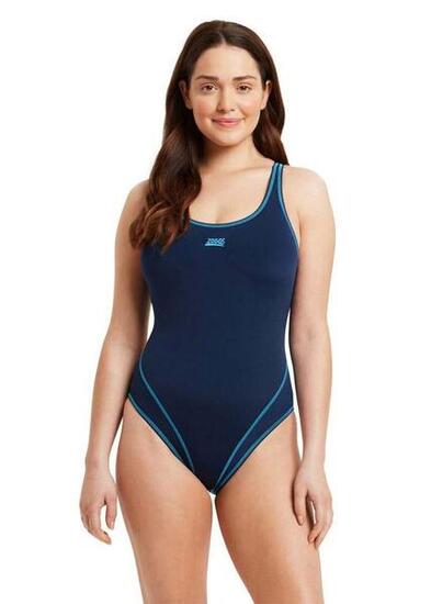 Maillot de bain Zoggs à armatures et dos nageur - Bleu marine - Taille 36