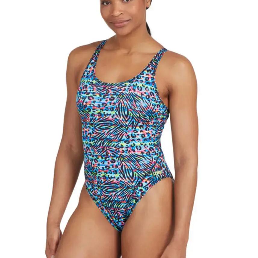 Zoggs Masterback Swimsuit Namibia Print Size 32