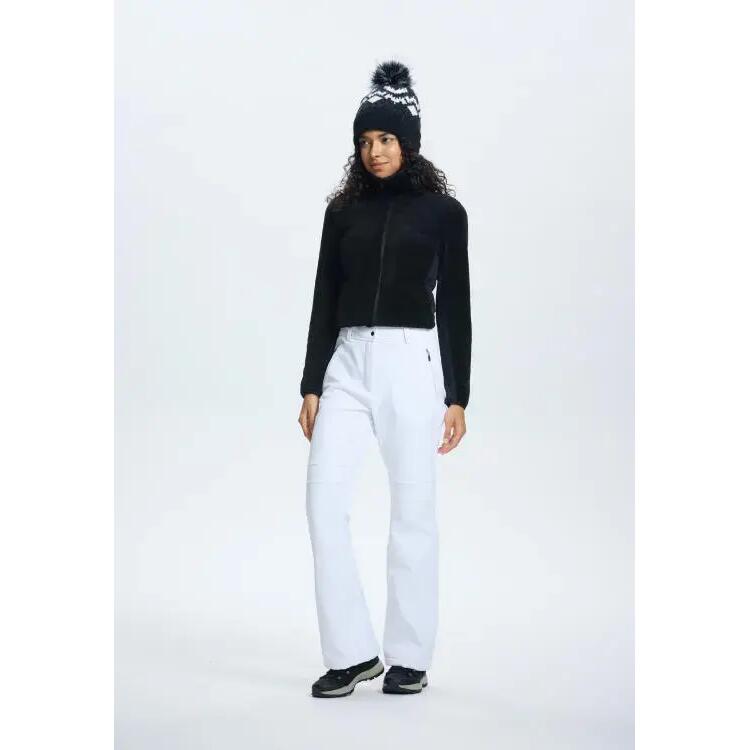 Pantaloni softshell Ice Peak femei, albi