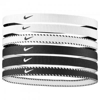 Nike Pack of 6 Flex Classic Hairbands - White/Black