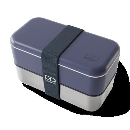 Metalen lunchbox 2 lagen 1,2L|Camping, wandelen|Magnetronbestendig|Sense