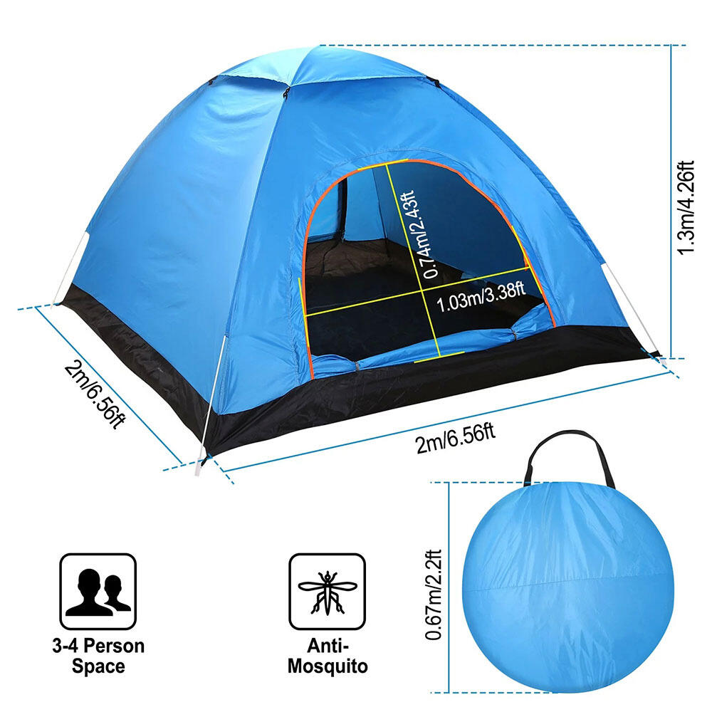 YOURFIT KAMPEERTENT VOOR 3-4 PERSONEN 200X200X125cm 3/7