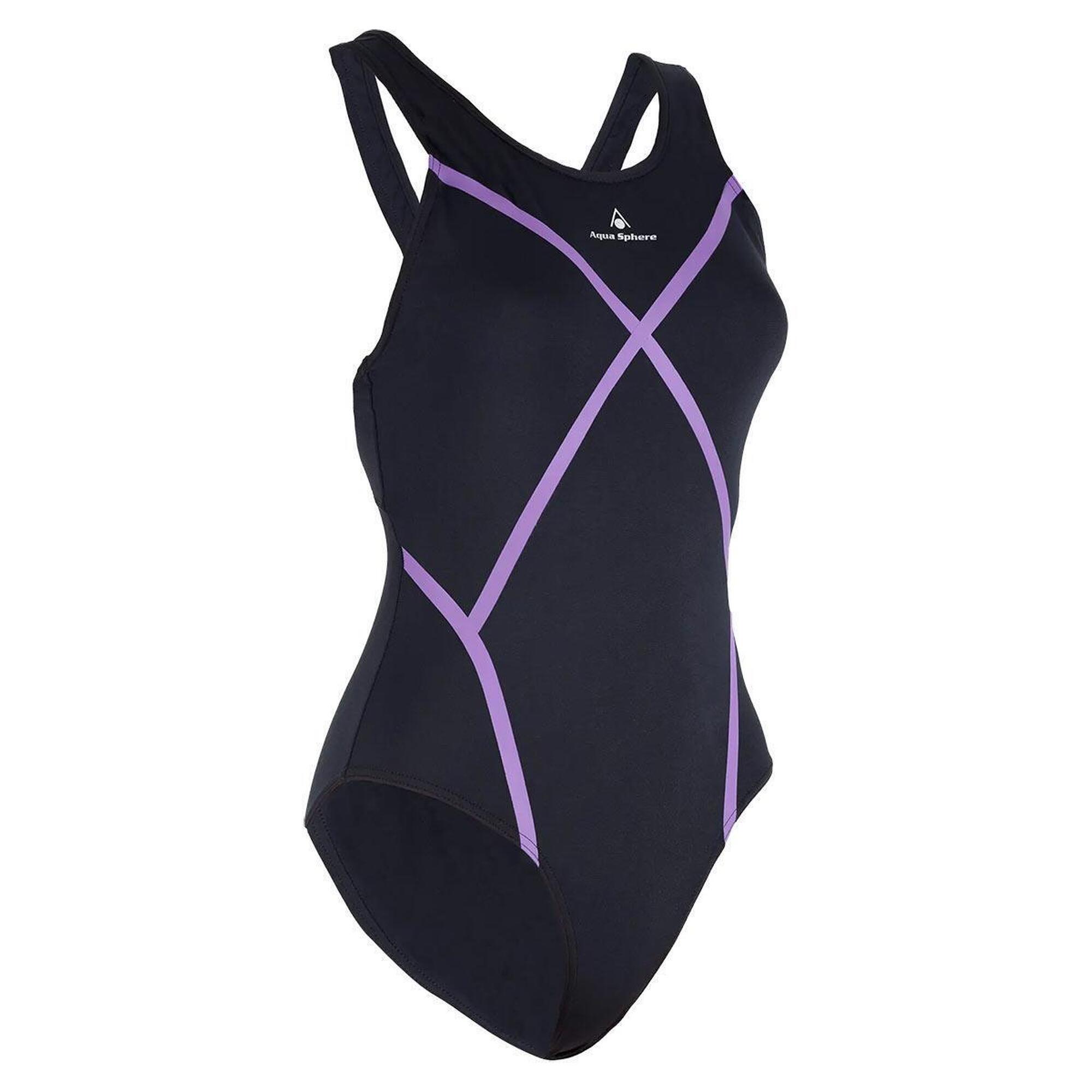 Aqua Sphere - Maillot De Bain Capri Aqua Sphere - Noir/violet - Taille 34 - Maillot De Bain 1 Pièce - Noir|violet - 40 M - Decathlon