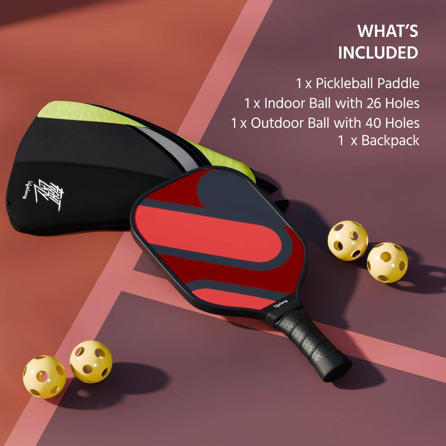 Lifelong Pickleball Paddle | Carbon Fiber T700 Surface | 19 Mm Thickness | 2 Pickleball Balls & Paddle Cover Bag | Cushion Comfort Handle Grip | Durable | Outdoor Game for Kids & Adults, Multicolor -  5
