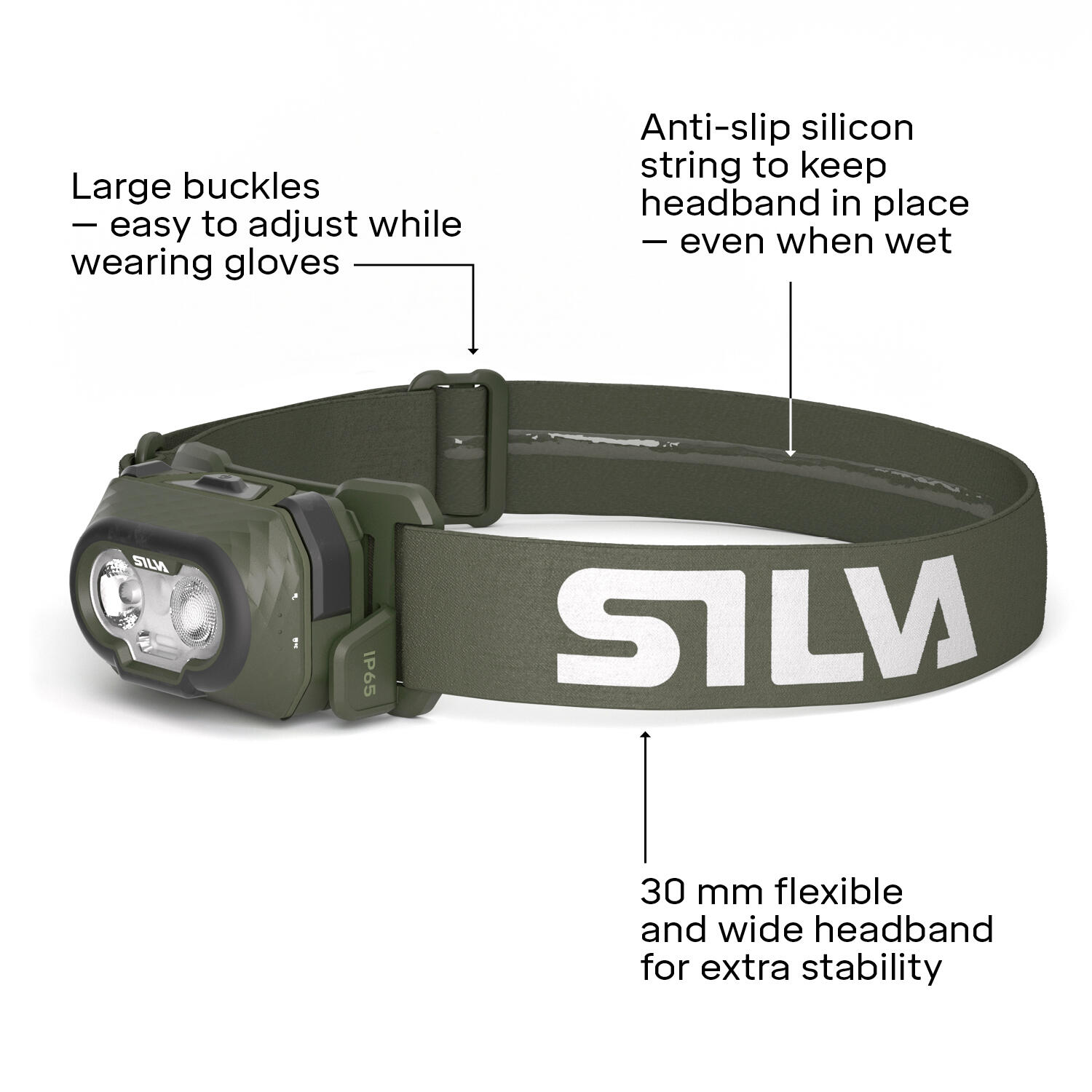 Lampe frontale 500LM Rechargeable Silva Discover Hybrid étanche 7/7
