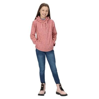 Felpa con cappuccio Regatta Kacie da bambina rosa con pile