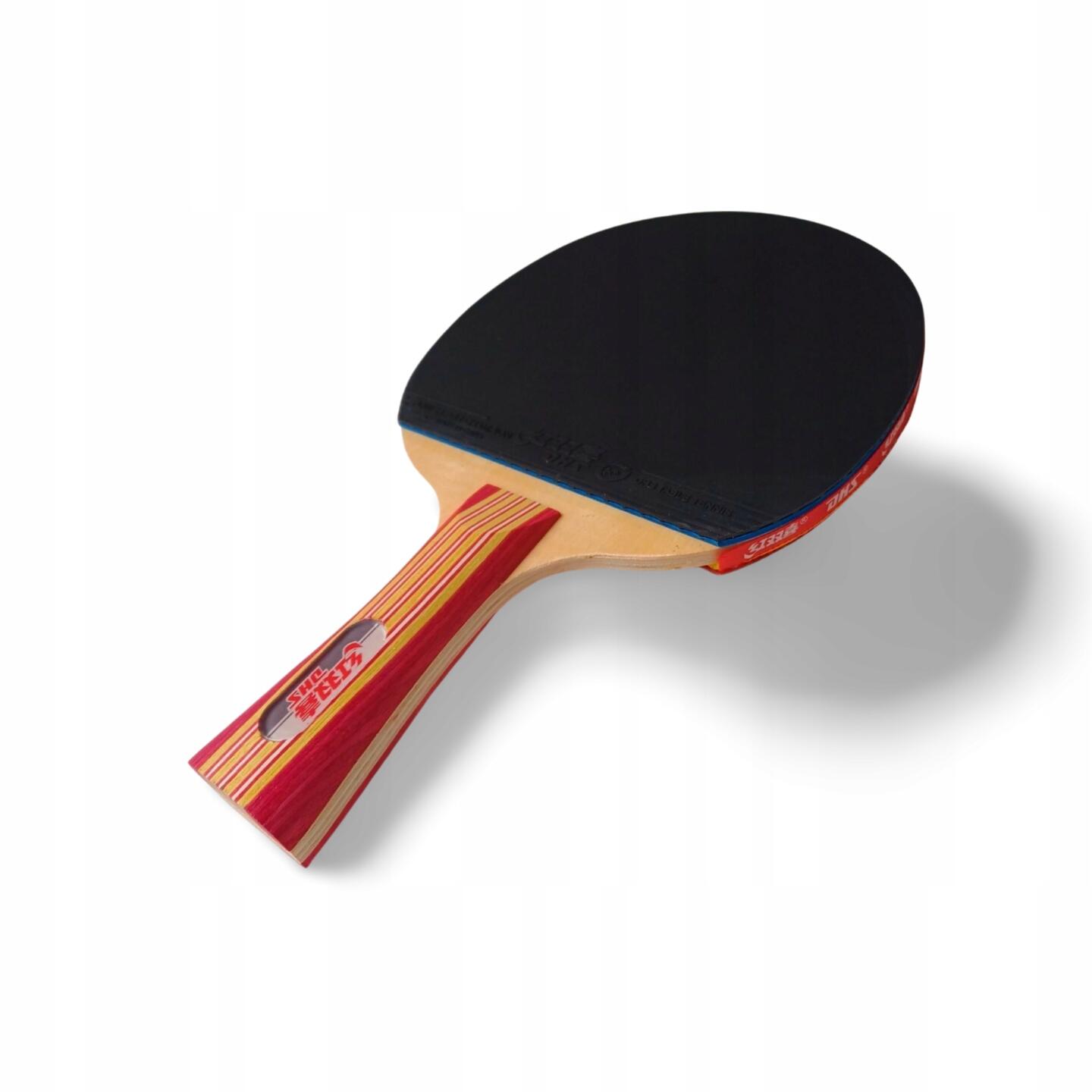 ZESTAW DO PING PONGA PALETKI x2 PIŁECZKA POKROWIEC RAKIETKI PING PONG DHS 5/7