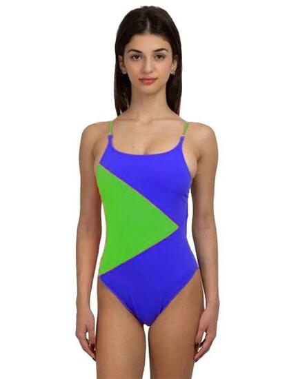 Turbo Maillot de bain Island pour femme - Bleu/Vert