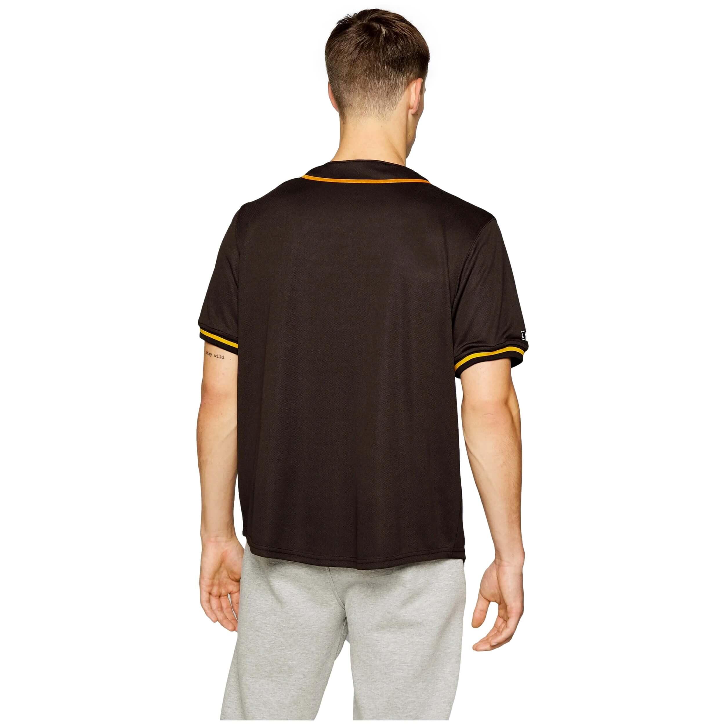 Camiseta de beisbol Fanatics modelo 3243M-BLK-PPI-FPJ para hombre 3/4
