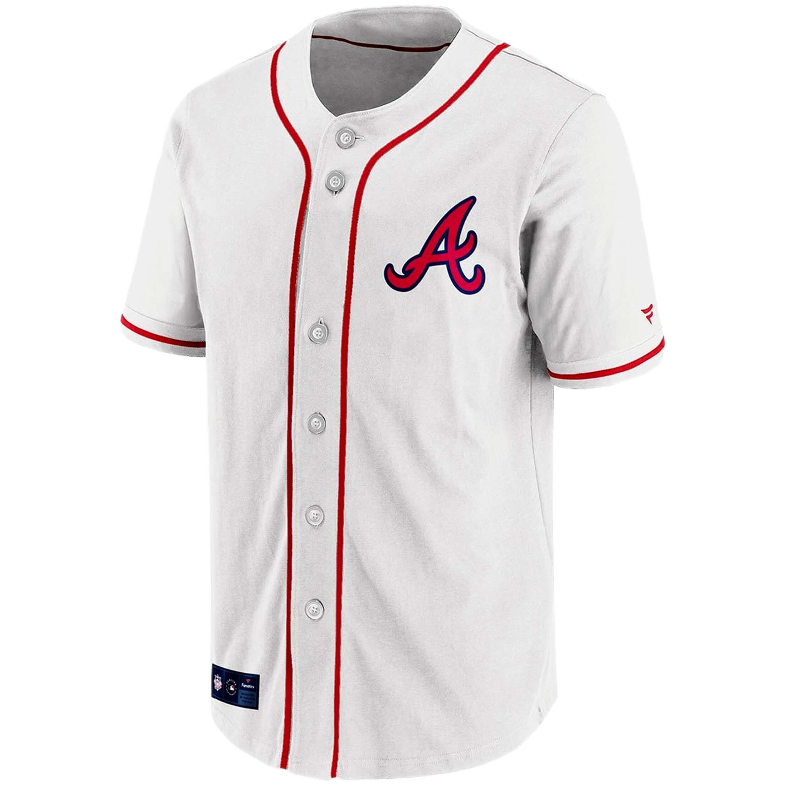 Camiseta de beisbol Fanatics modelo 3243M-WHT-ABR-FPJ para hombre 1/2