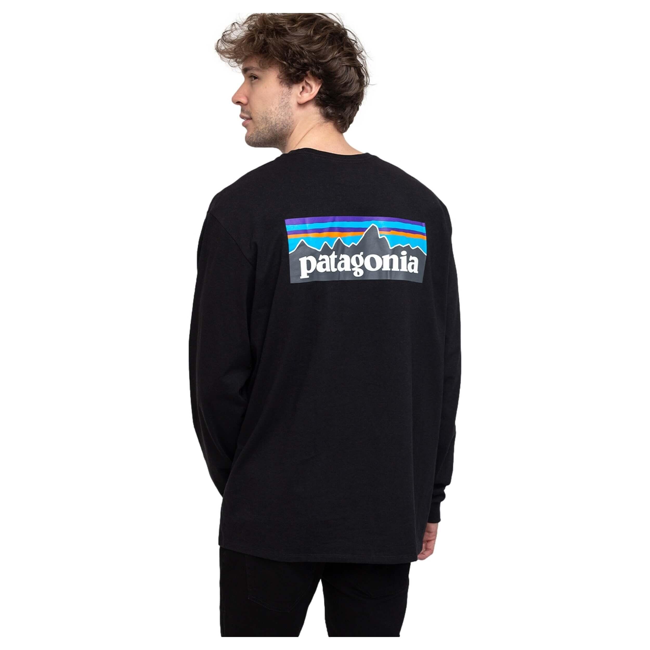T-shirt à manches longues Patagonia modèle 38518-BLK pour homme 2/5