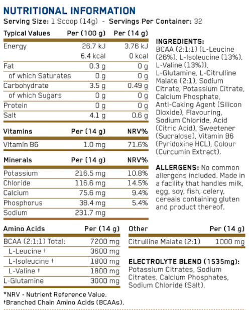 Acides aminés essentiels - BCAA Amino-Hydrate - Ananas 450g 3/3