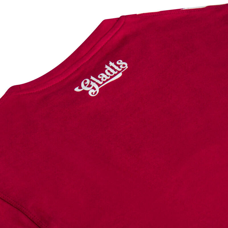 T-shirt d'entraînement Gladts Gladion – M – Bordeaux/Blanc – Unisexe 3/5