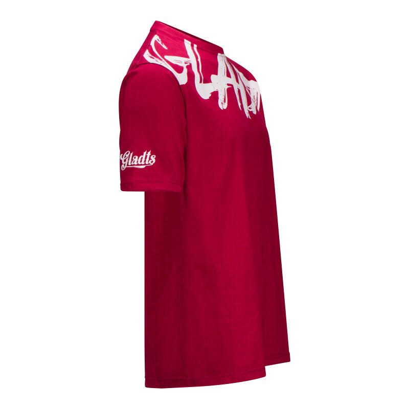 T-shirt d'entraînement Gladts Gladion – M – Bordeaux/Blanc – Unisexe 4/5