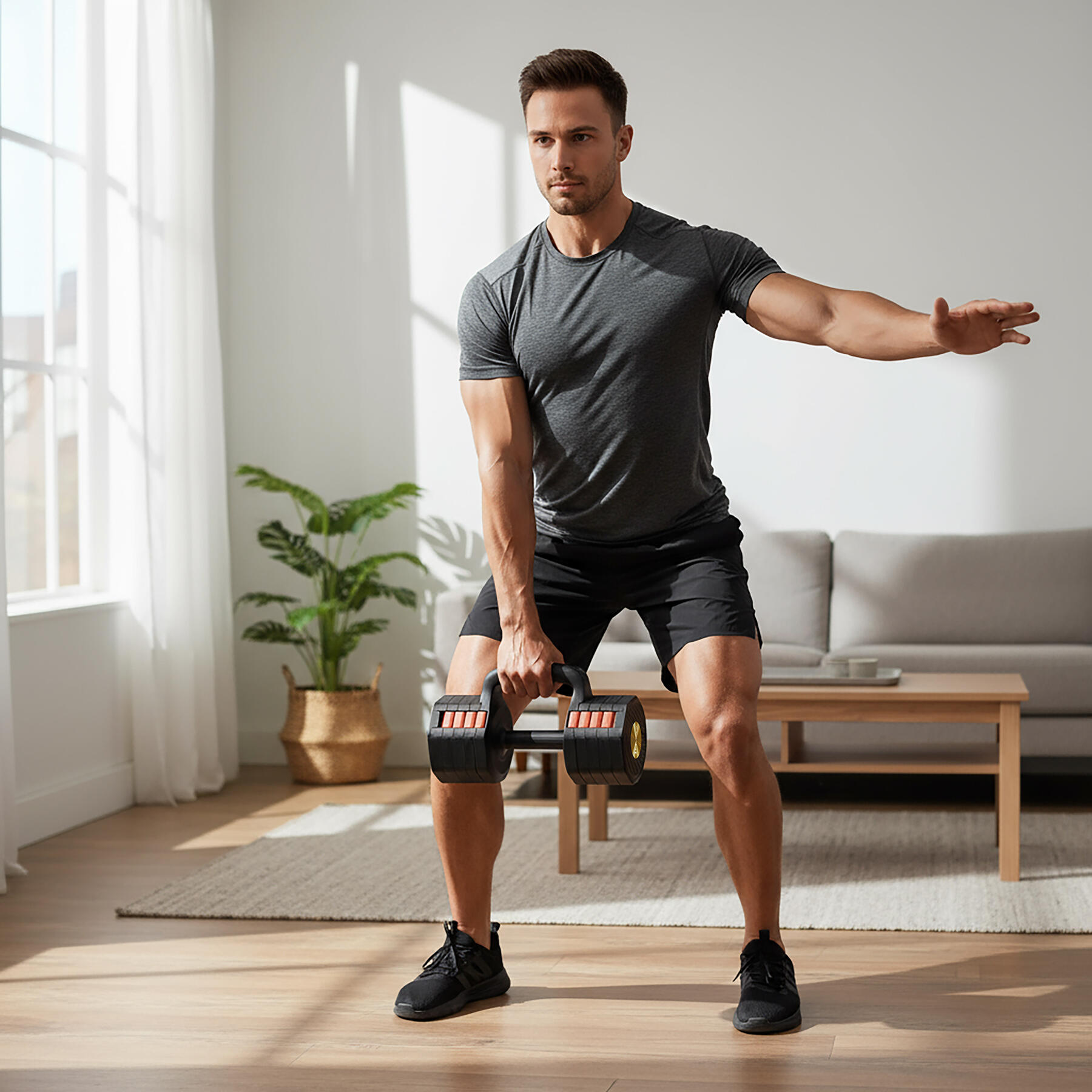 Haltère réglable avec fonction de support pour pompes et kettlebell HL05 HMS 4/7