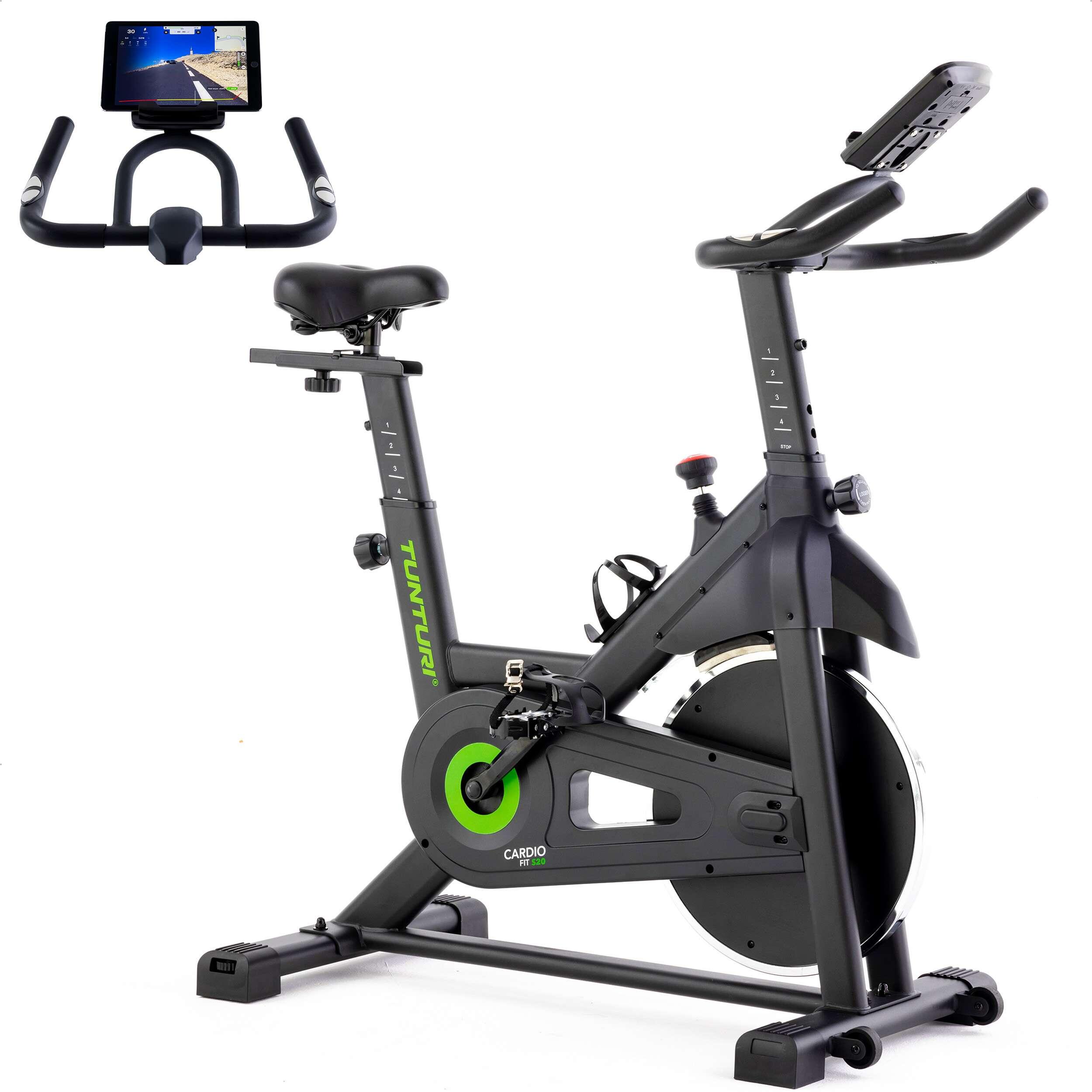 Tunturi - Vélo Sprinter - Vélo De Fitness - Bluetooth - Cardio Fit S20 - Vélo De Biking - Noir|vert - Taille Unique - Decathlon