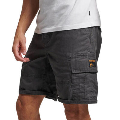 Superdry Herren Vintage Heavy Cargo Graue Kampfshorts aus Baumwolle
