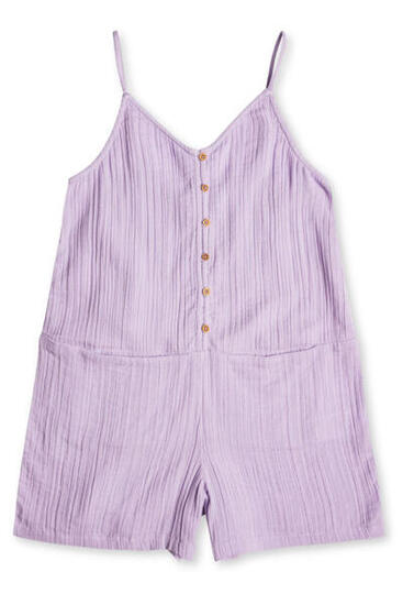 Roxy If I Was a Bay Sommer lila Mädchen Jumpsuit mit Hosenträgern