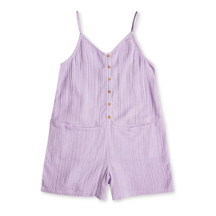 Kombinezon dziewczęcy Roxy If I Was a Bay letni fioletowy na szelkach
