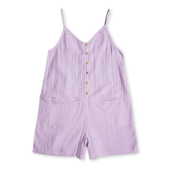 Kombinezon dziewczęcy Roxy If I Was a Bay letni fioletowy na szelkach