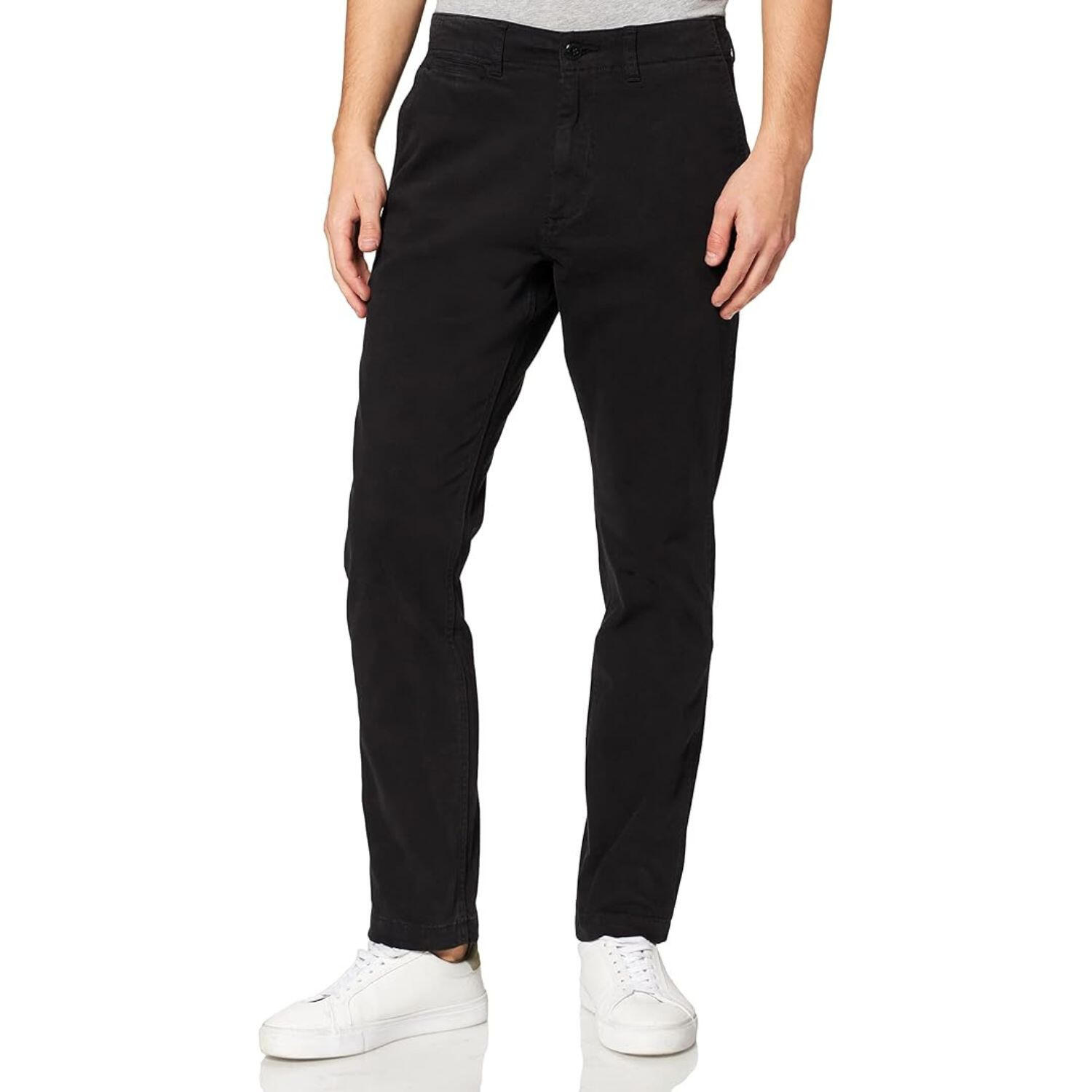 Superdry - Hommes Superdry Officers Slim Chino Pantalon Slim Noir - Pantalons - Noir - Decathlon