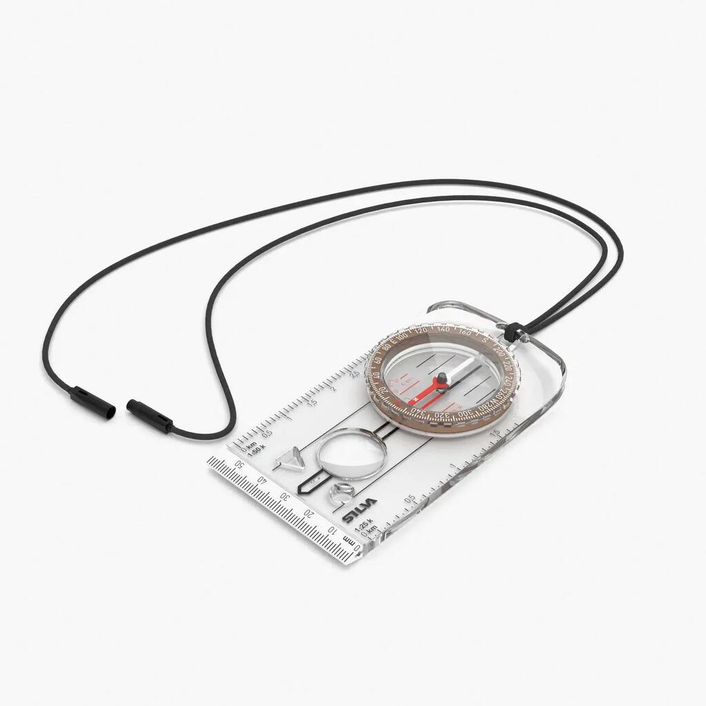 Hiking navigation compass with rotatable housing and 1:25k/1:50k scales 3NL 360
