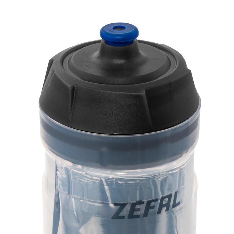 Bidon termic 550 ml argintiu-albastru cu Grip-Cap.